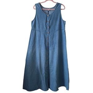 FADS Vintage Blue Jean Jumper Dress Size 14